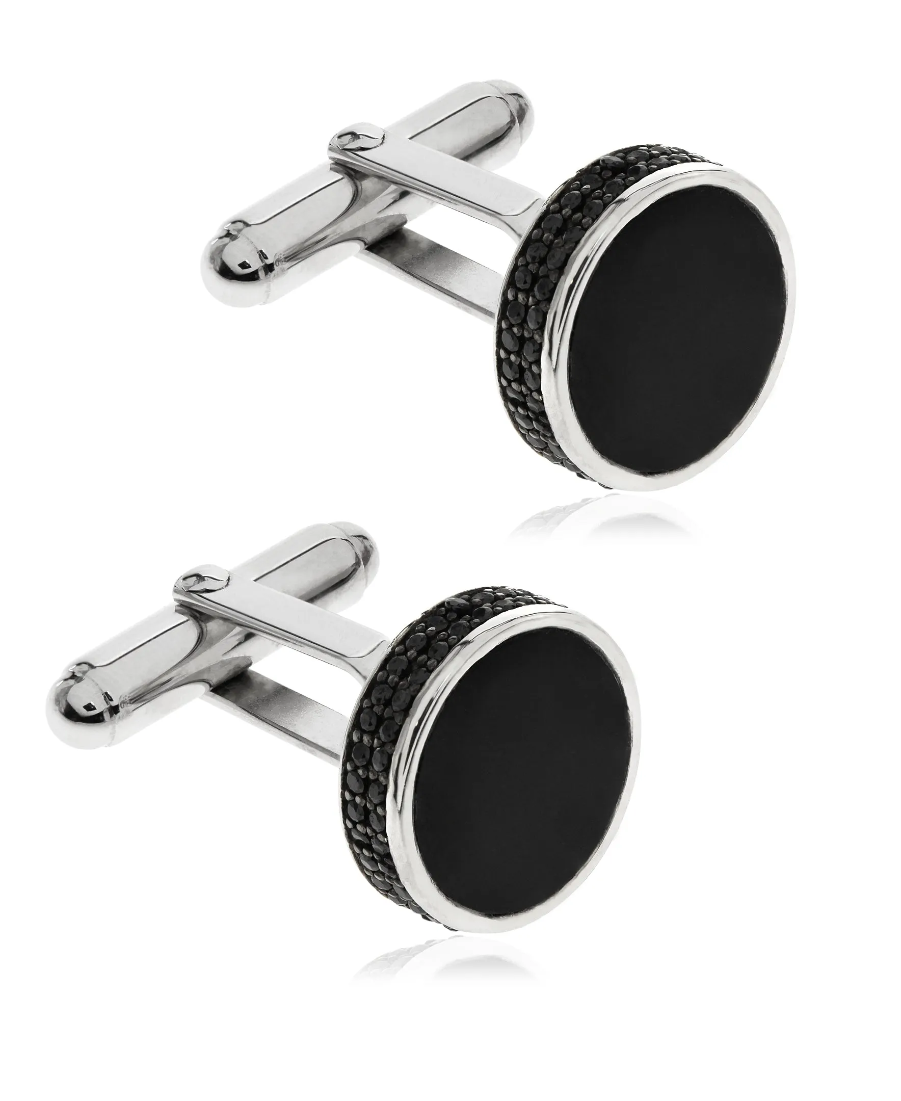 Sutton Sterling Silver Stone Cufflinks