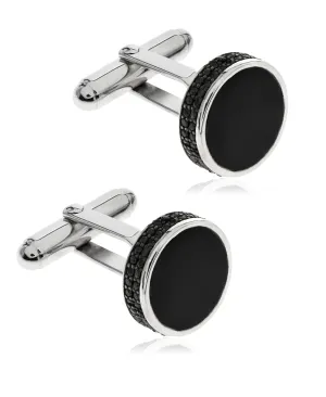 Sutton Sterling Silver Stone Cufflinks