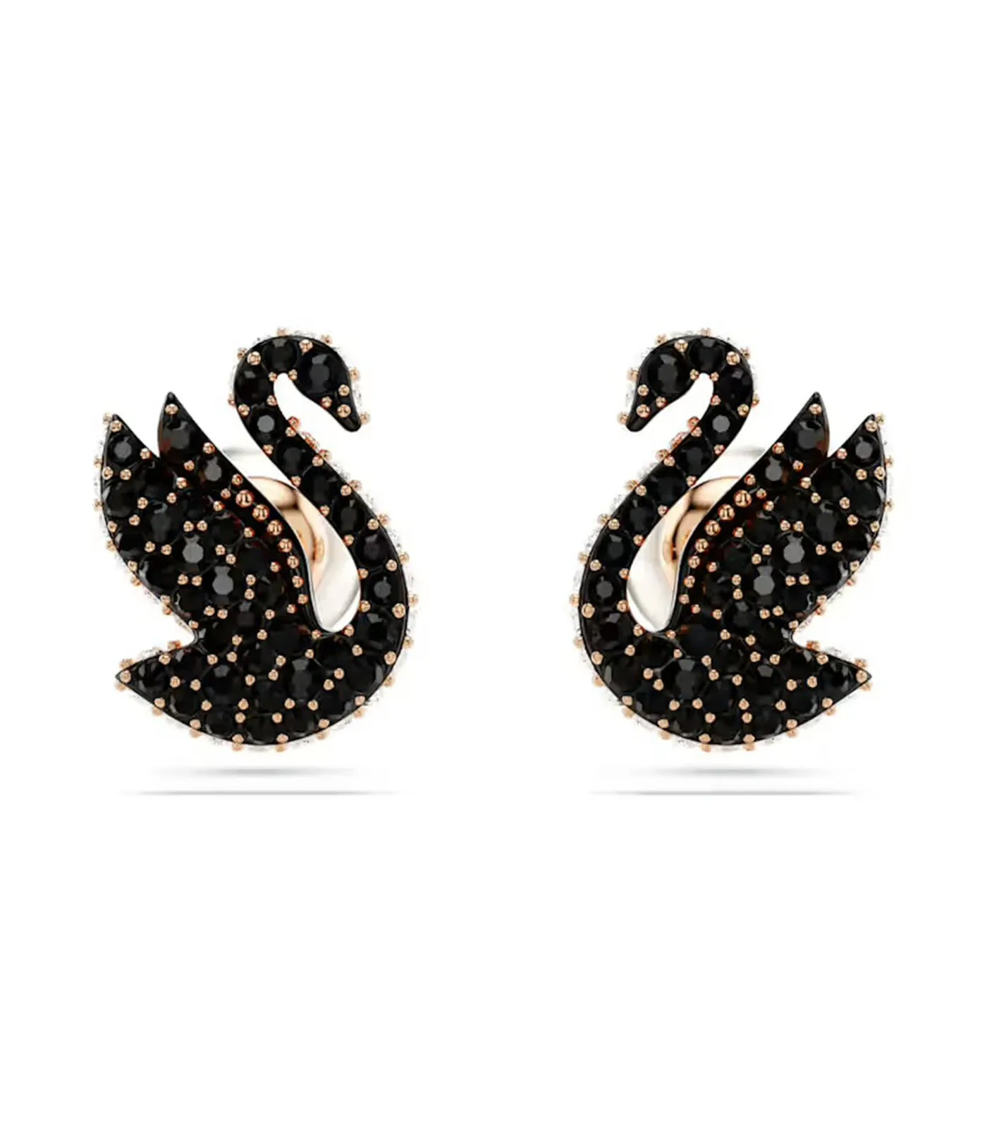 Swarovski Swan Stud Earrings Crystal Pearl