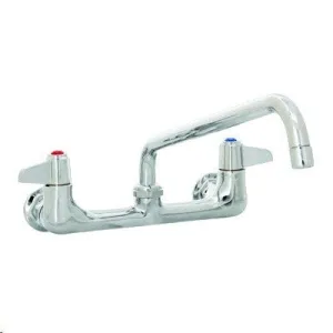 T&S Brass 5F-8WLS12 Wall Mount Faucet, 12" Swing Nozzle, Lever Handles and Inlet Supply Kit | Denson CFE