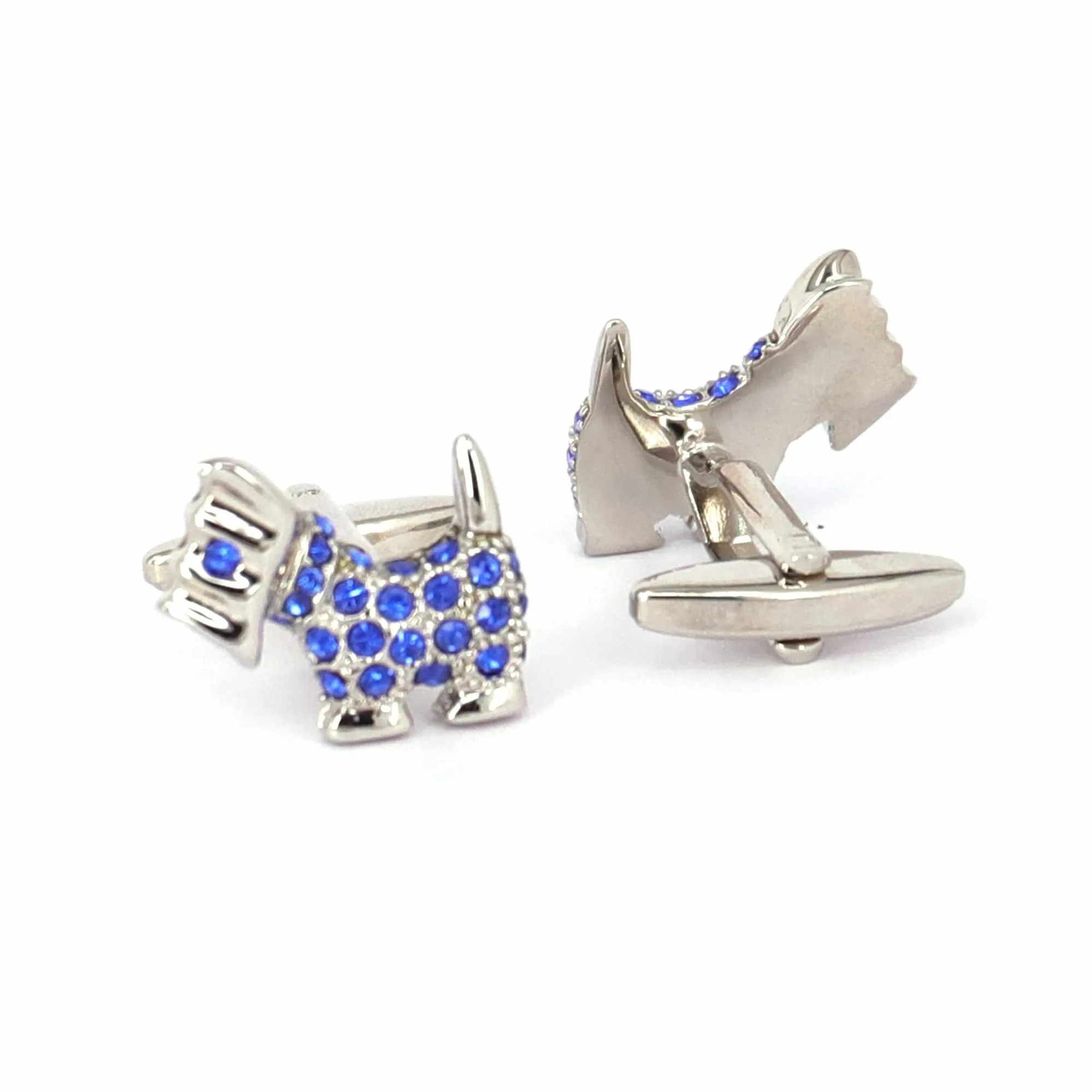 Terrier Blue Crystal Cufflinks