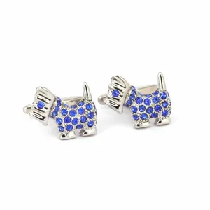 Terrier Blue Crystal Cufflinks