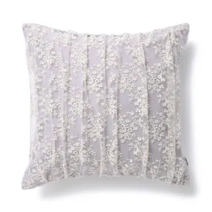Tulle Flower Cushion Cover 450 X 450 Light Purple
