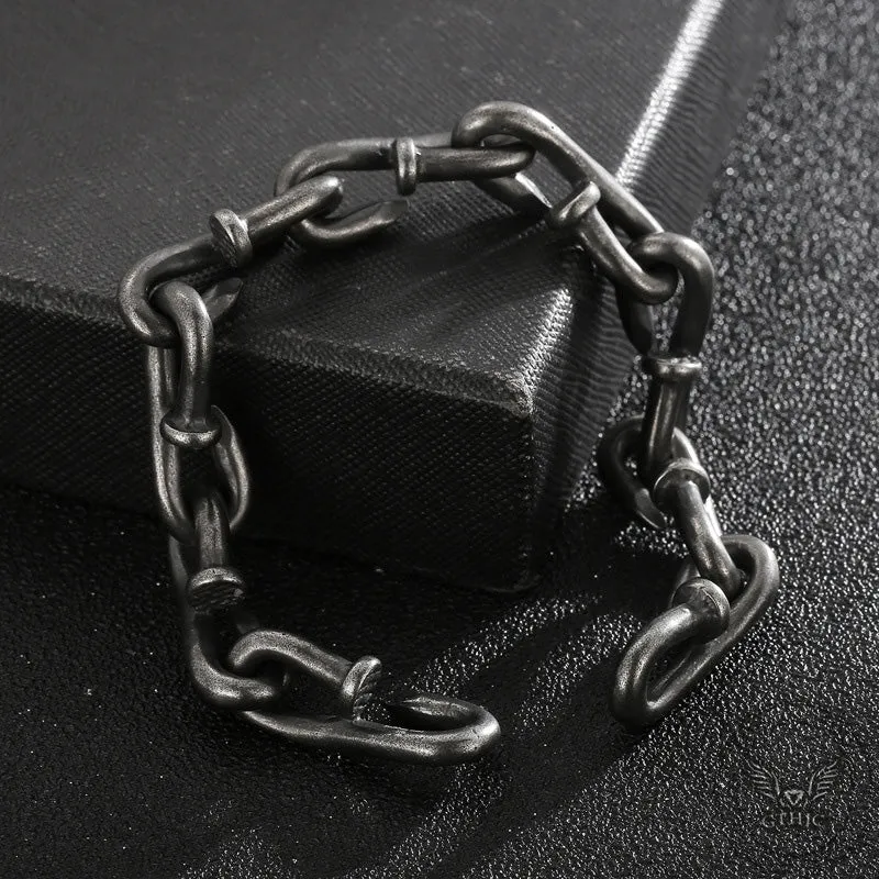 Vintage Bent Nail Stainless Steel Bracelet