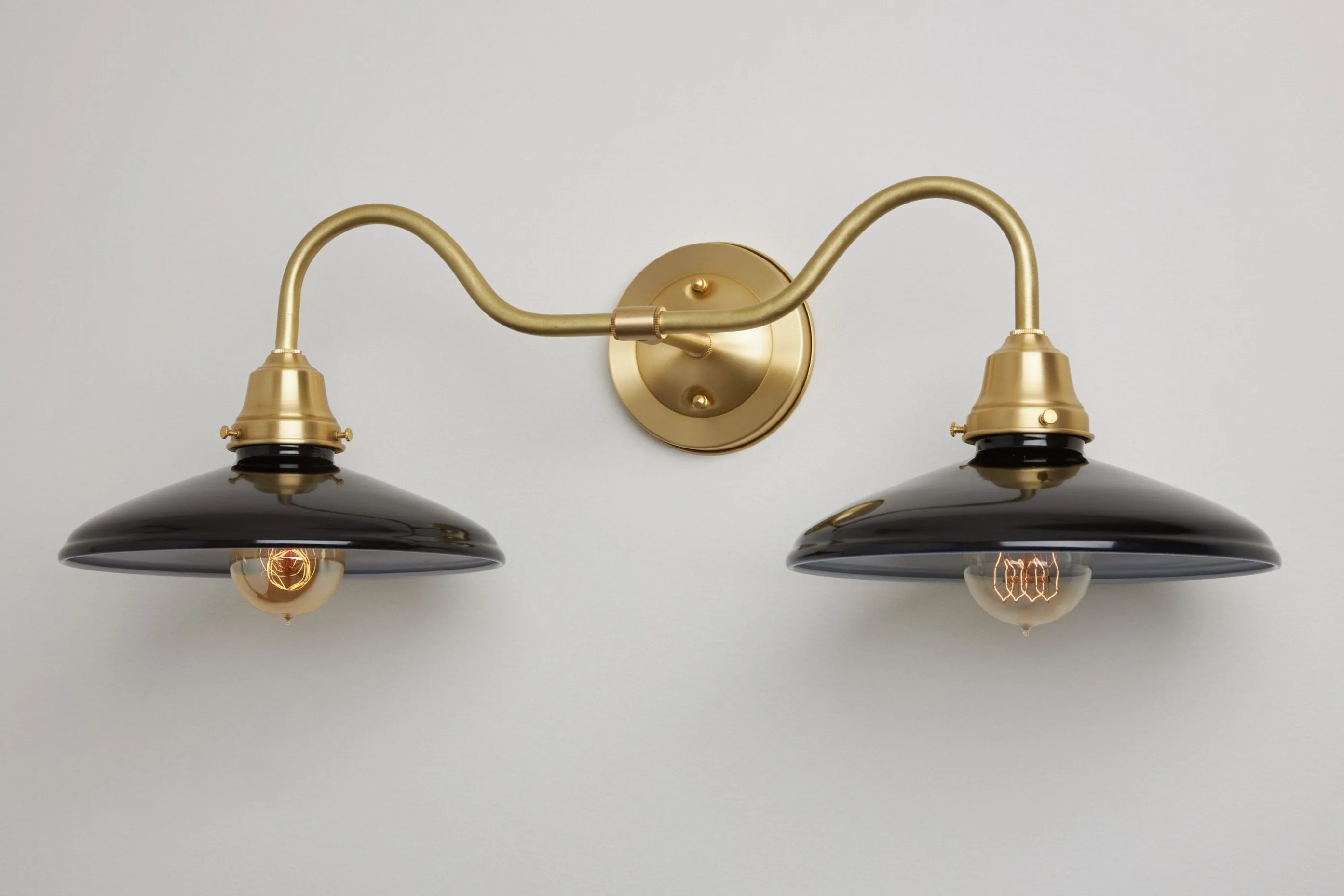 Warner (10") | 2-Shade Gooseneck Sconce