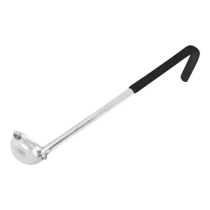 Winco LDCN-6K Winco Prime One-piece Stainless Steel 6oz Ladle, Black, NSF Certified