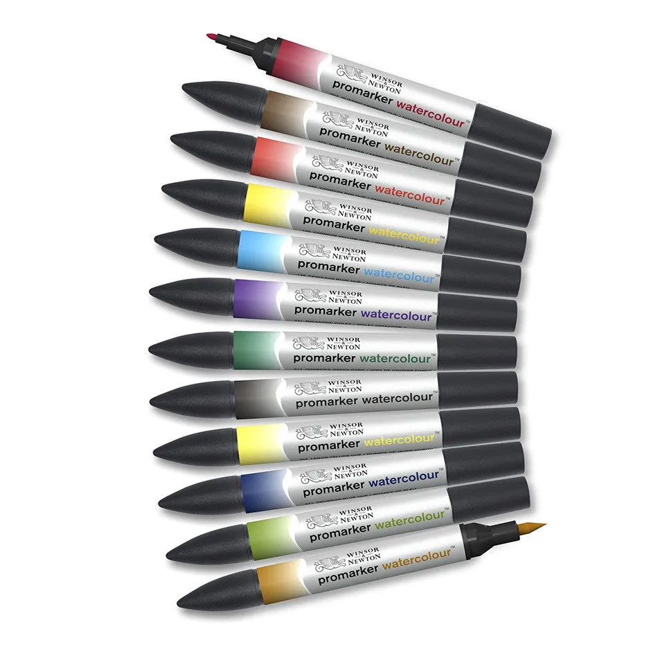 Winsor & Newton Water Colour Marker Set of 12 Basic