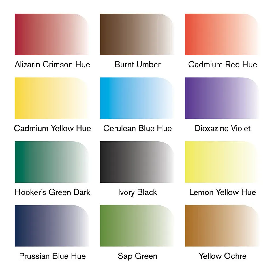 Winsor & Newton Water Colour Marker Set of 12 Basic
