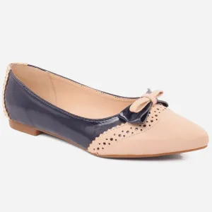 WOMEN "MILA" SOPHISTICATED TWO TONE SLIP ON SHOES