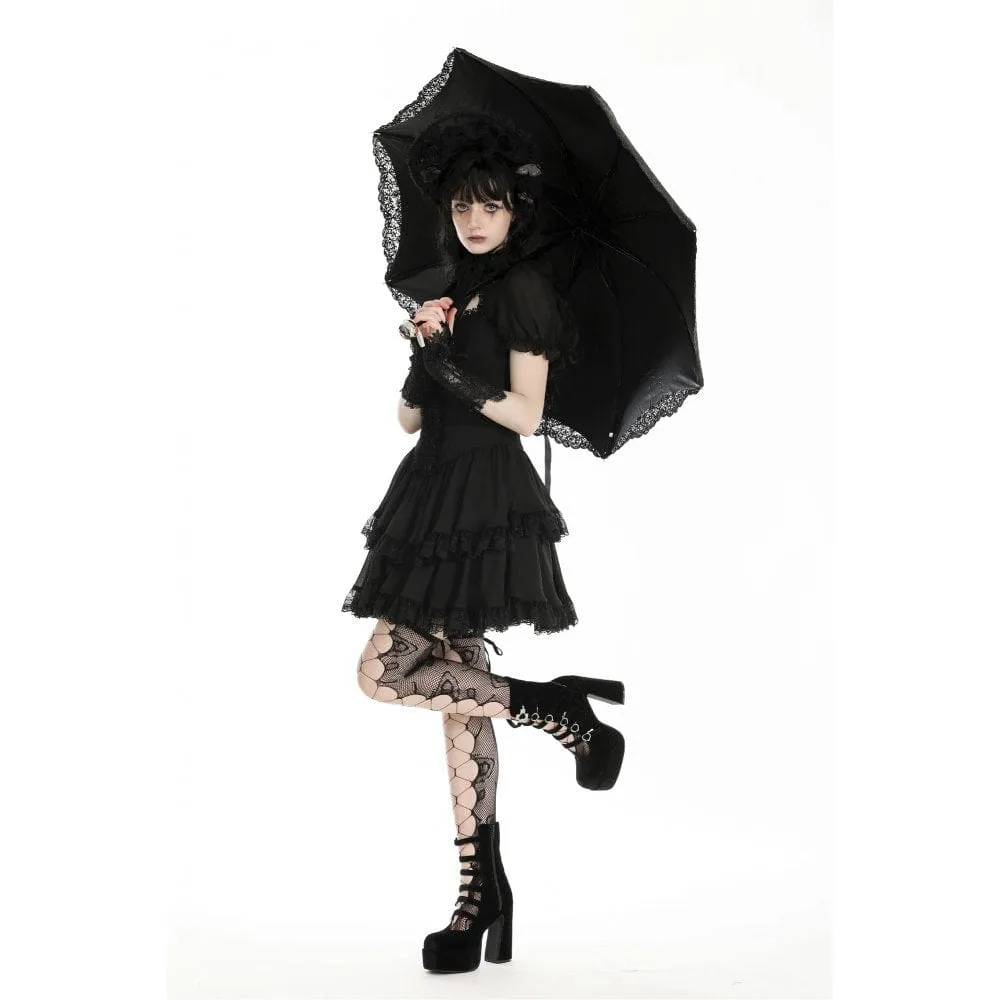 Women's Gothic Floral Embroidered Umbrella