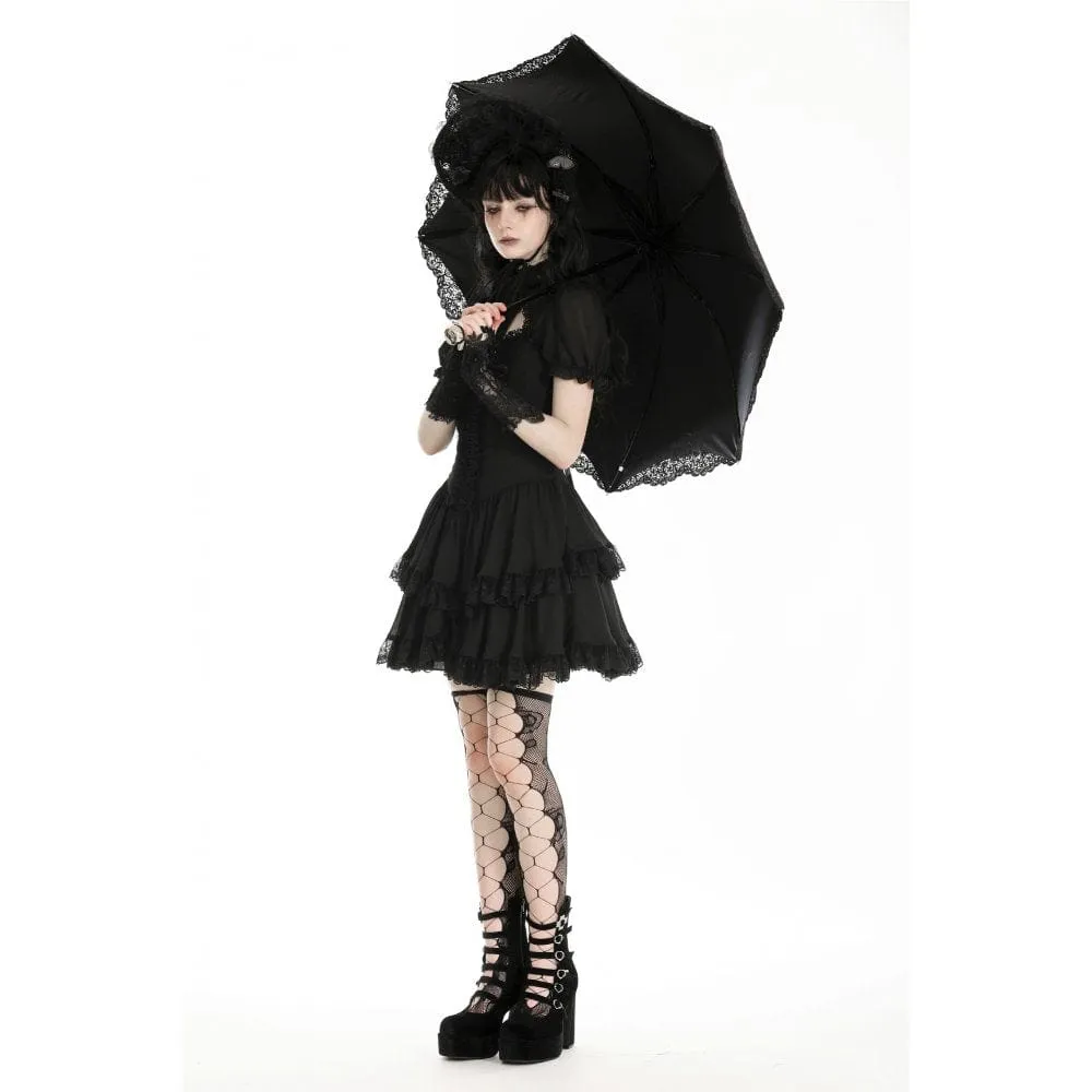 Women's Gothic Floral Embroidered Umbrella