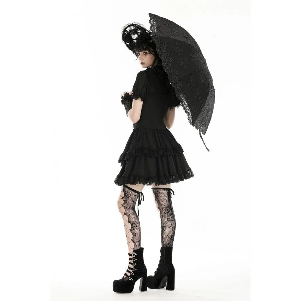 Women's Gothic Floral Embroidered Umbrella