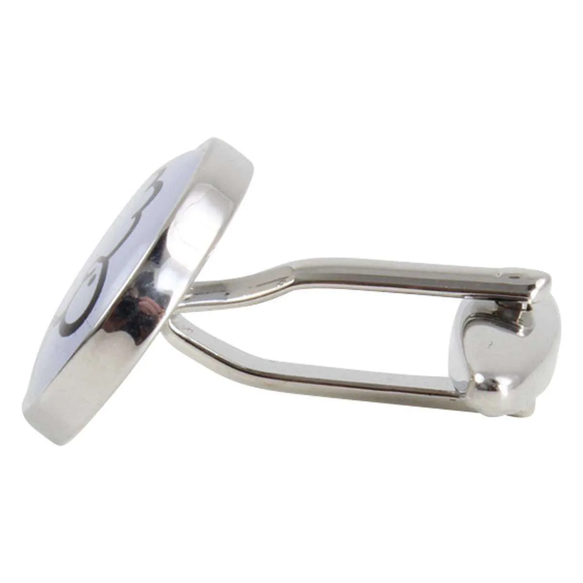 Zennor Sheep Illustration Cufflinks - White/Silver
